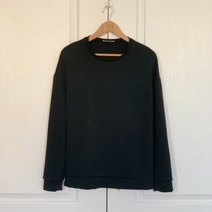 Thin Black Textured Sweater